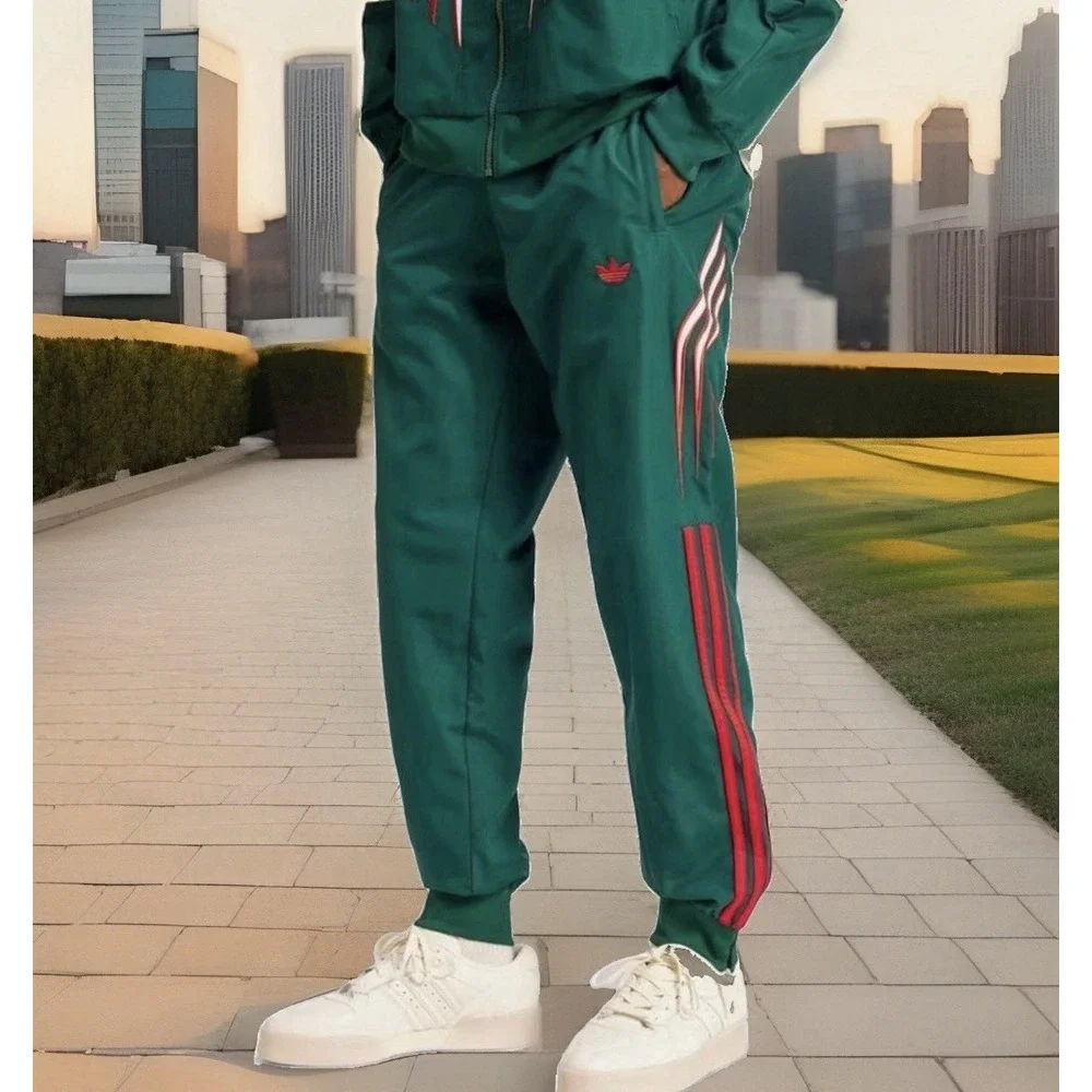 Adidas Atlanta Men's Lifestyle Track Pants Green/ Red Size S NWT JC9951 $90